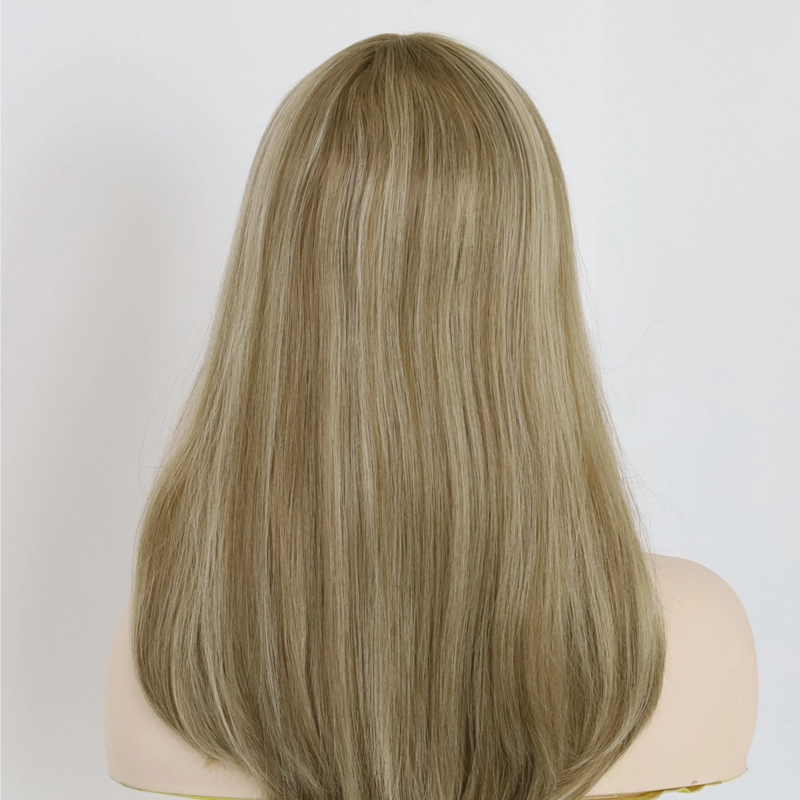 Beautiful (Jennifer) highlight blonde color lace top wig with silkling virgin hair YR0032